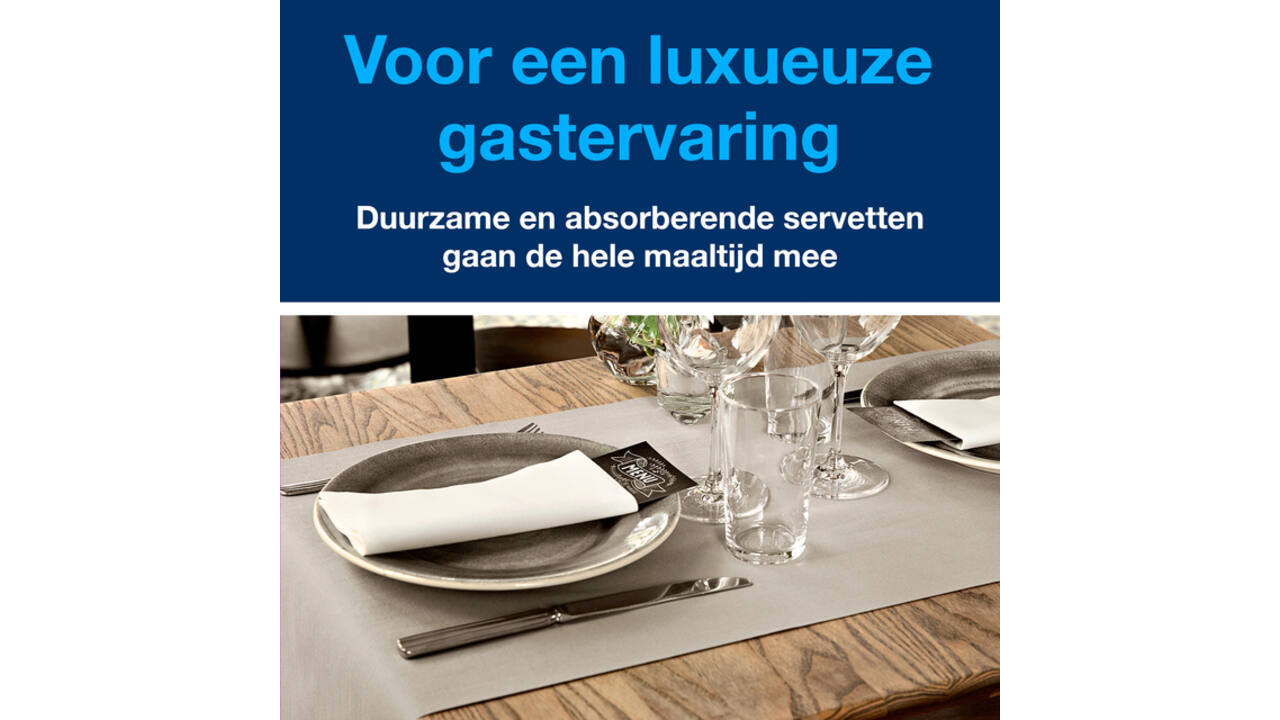 Dinerservet Tork Linstyle Premium 1/4 vouw 1-laags 390x390mm 50 vel wit 478722