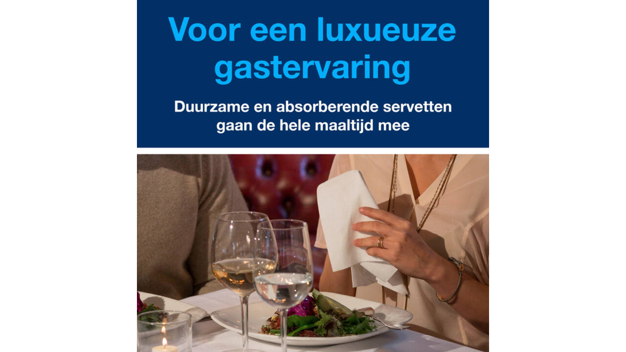 Dinerservet Tork Linstyle Premium 1/8 vouw 1-laags 390x390mm 50 vel wit 478180