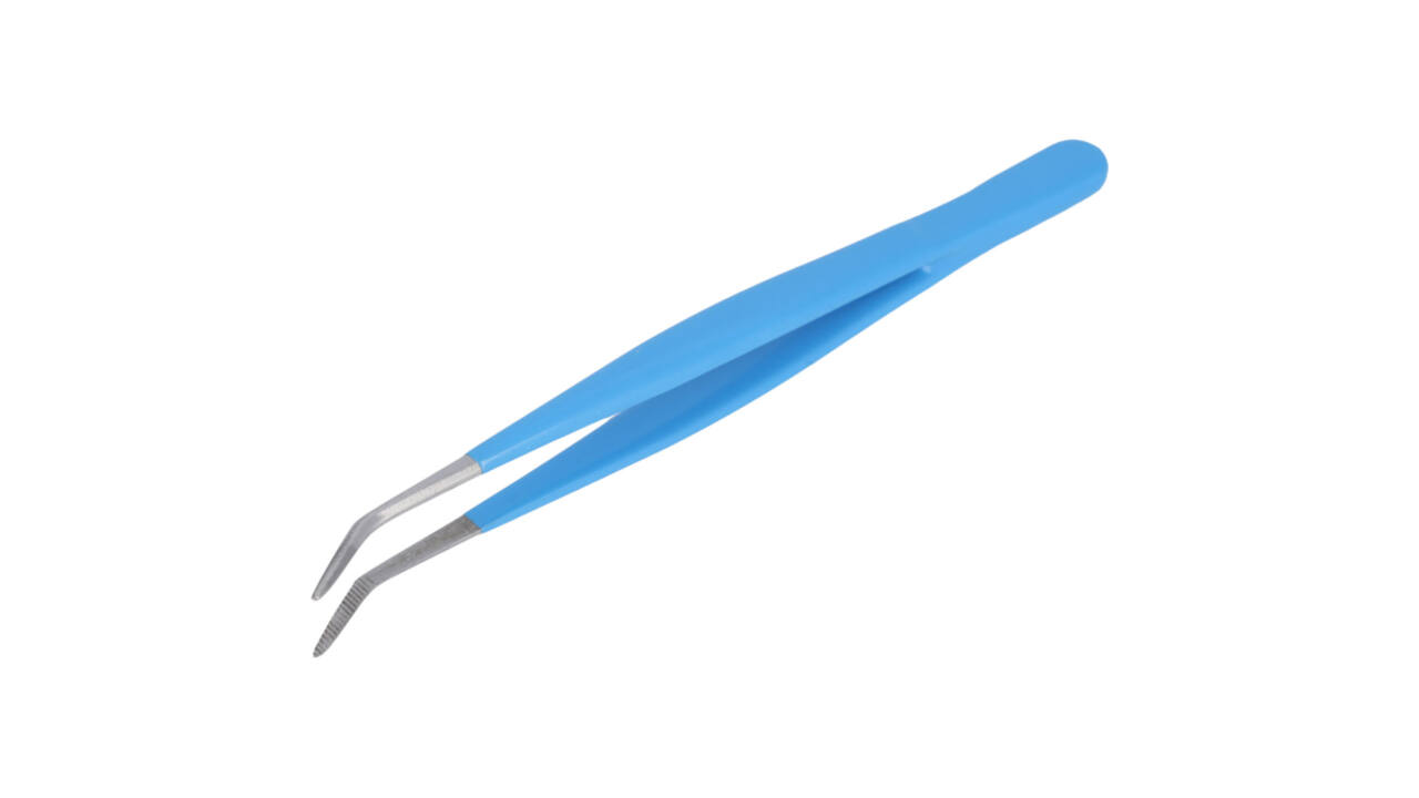 Knutselpincet Westcott 15.5cm soft grip blauw