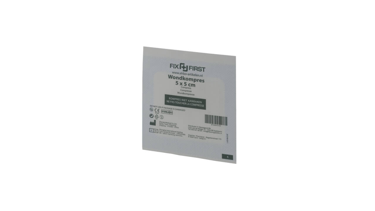Gaascompressen FixFirst steriel 5x5cm