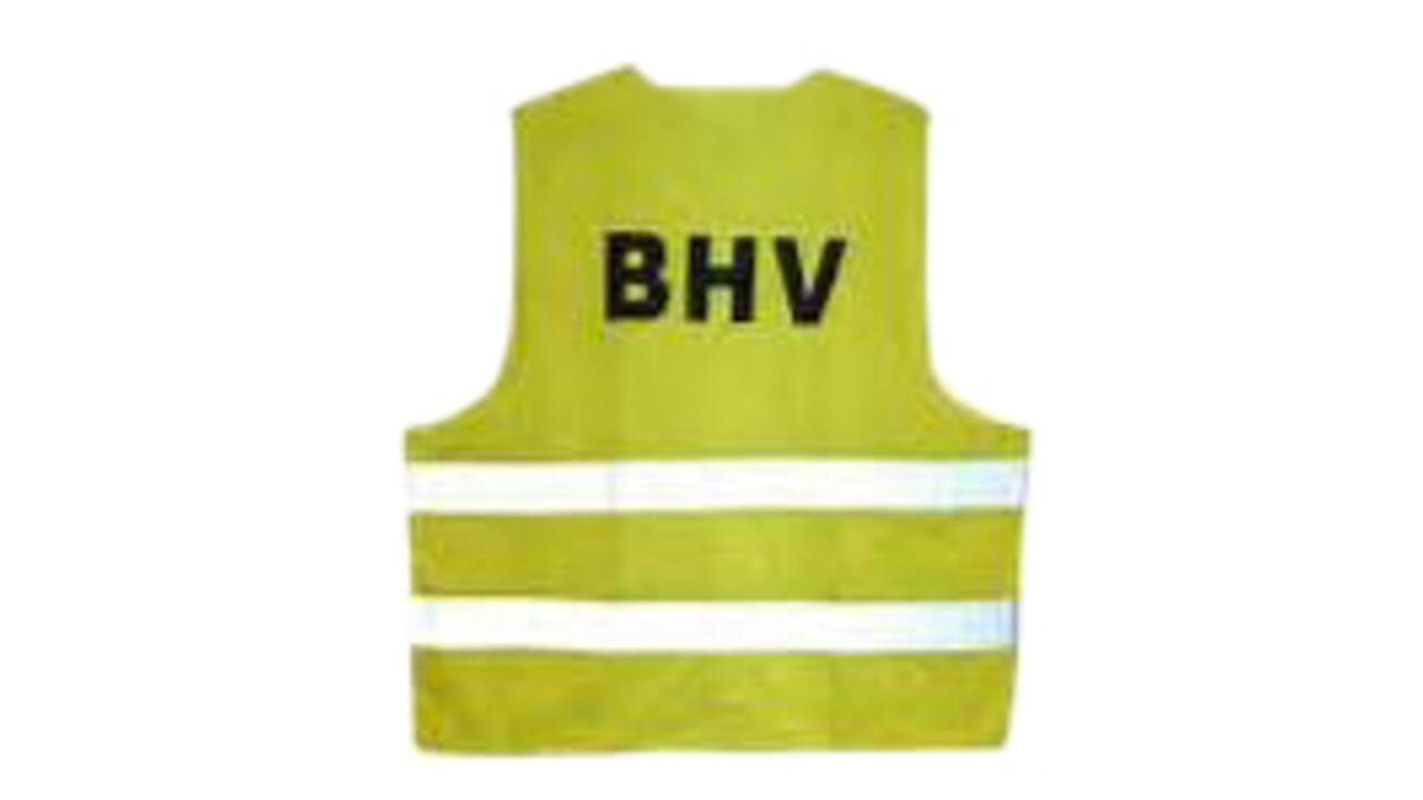 Veiligheidsvest Leina met opdruk "BHV " geel