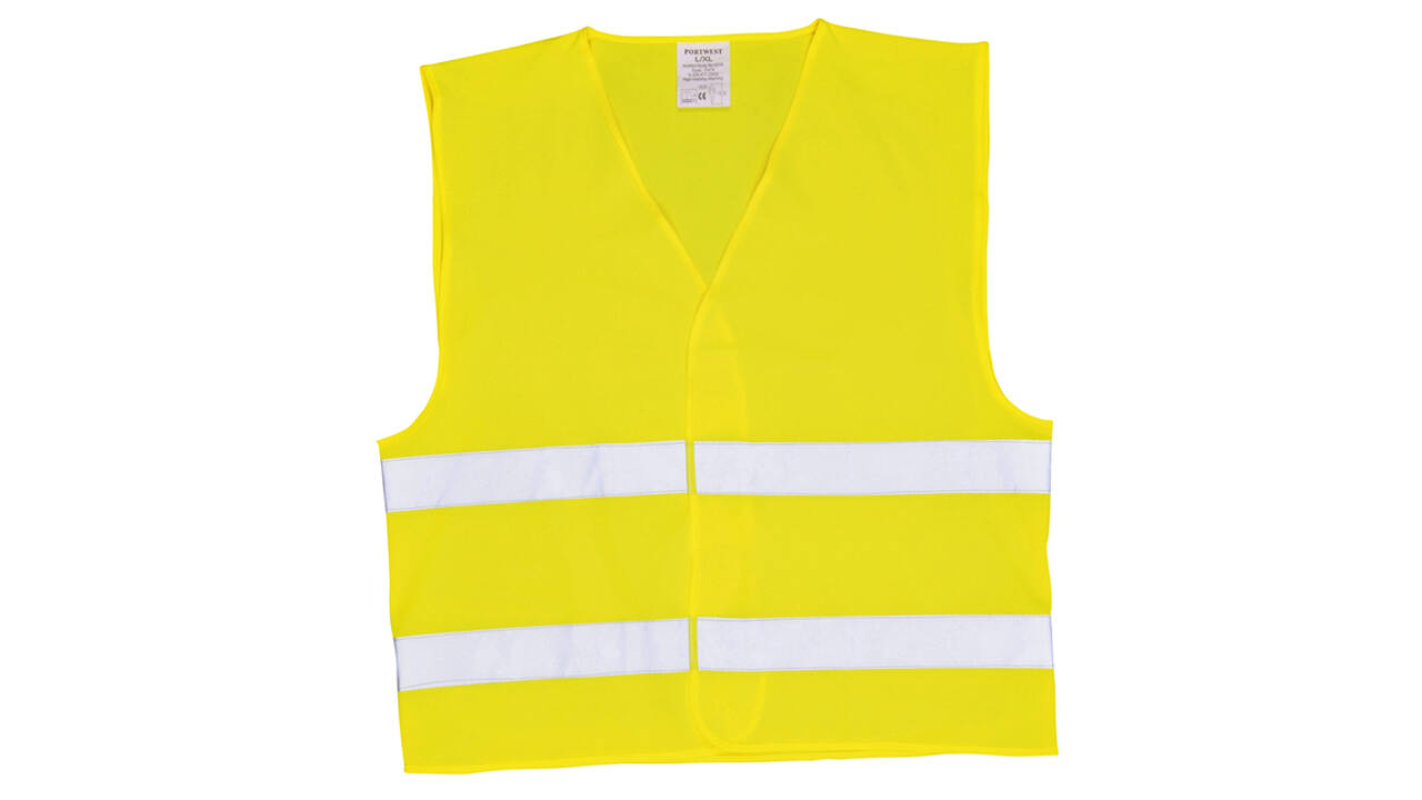 Veiligheidsvest Leina met opdruk "BHV " geel