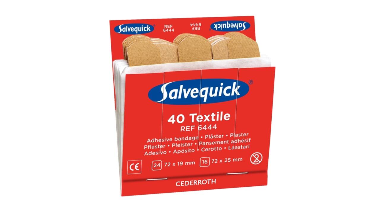 Pleisters Salvequick navulling textiel 6x 40 stuks