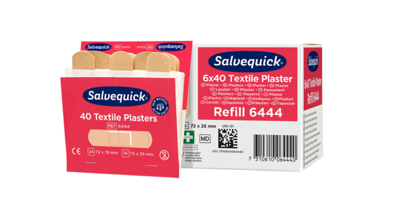 Pleisters Salvequick navulling textiel 6x 40 stuks