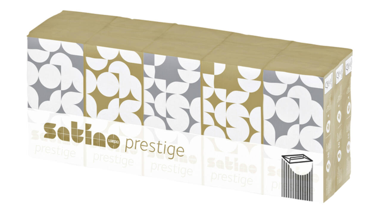 Zakdoek Satino Prestige 4-laags 15x10 vel wit 113940