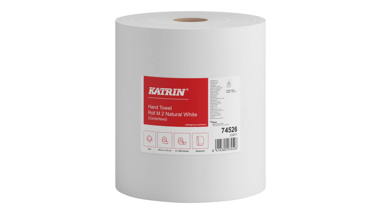 Poetspapier Katrin medium 2-laags 500 vel wit 74526