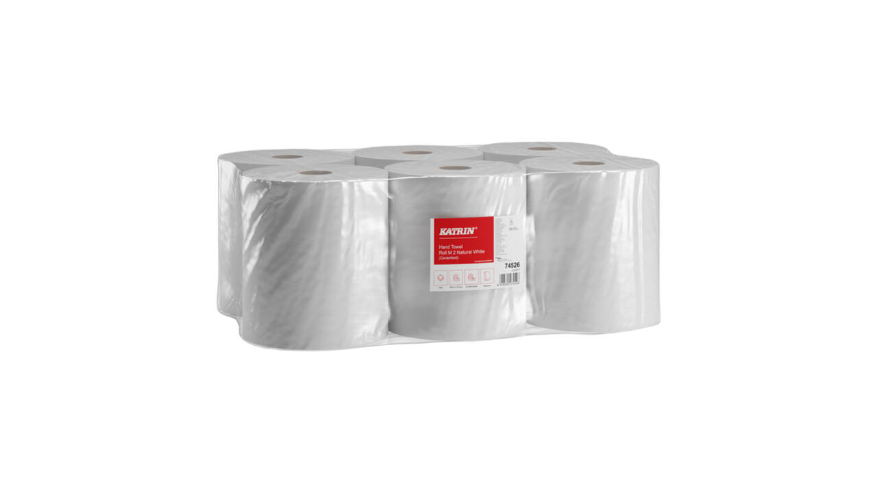 Poetspapier Katrin medium 2-laags 500 vel wit 74526
