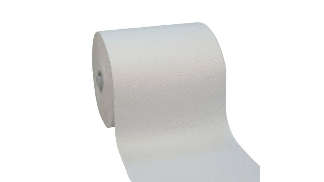 Handdoekrol Katrin systeemrol medium 2-laags 160m wit 460102
