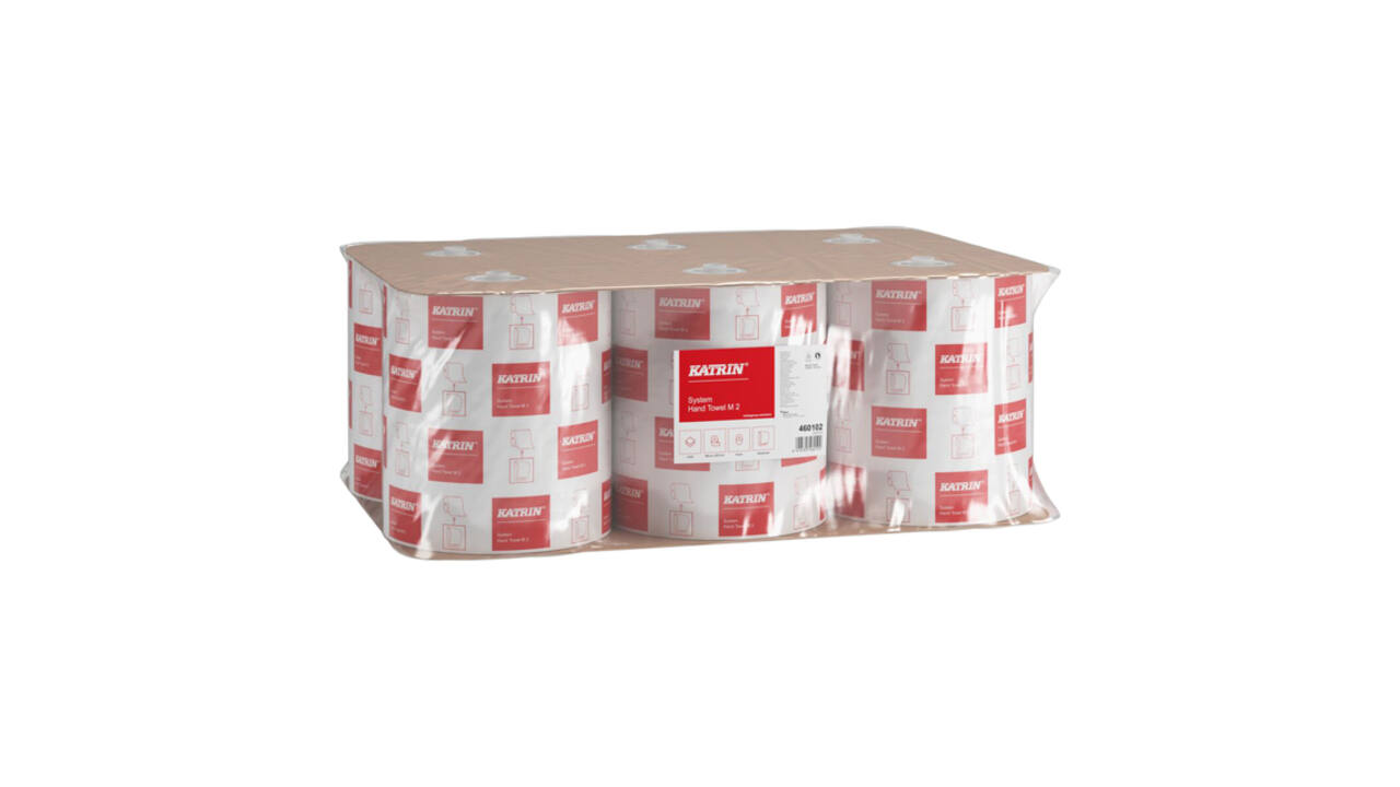 Handdoekrol Katrin systeemrol medium 2-laags 160m wit 460102