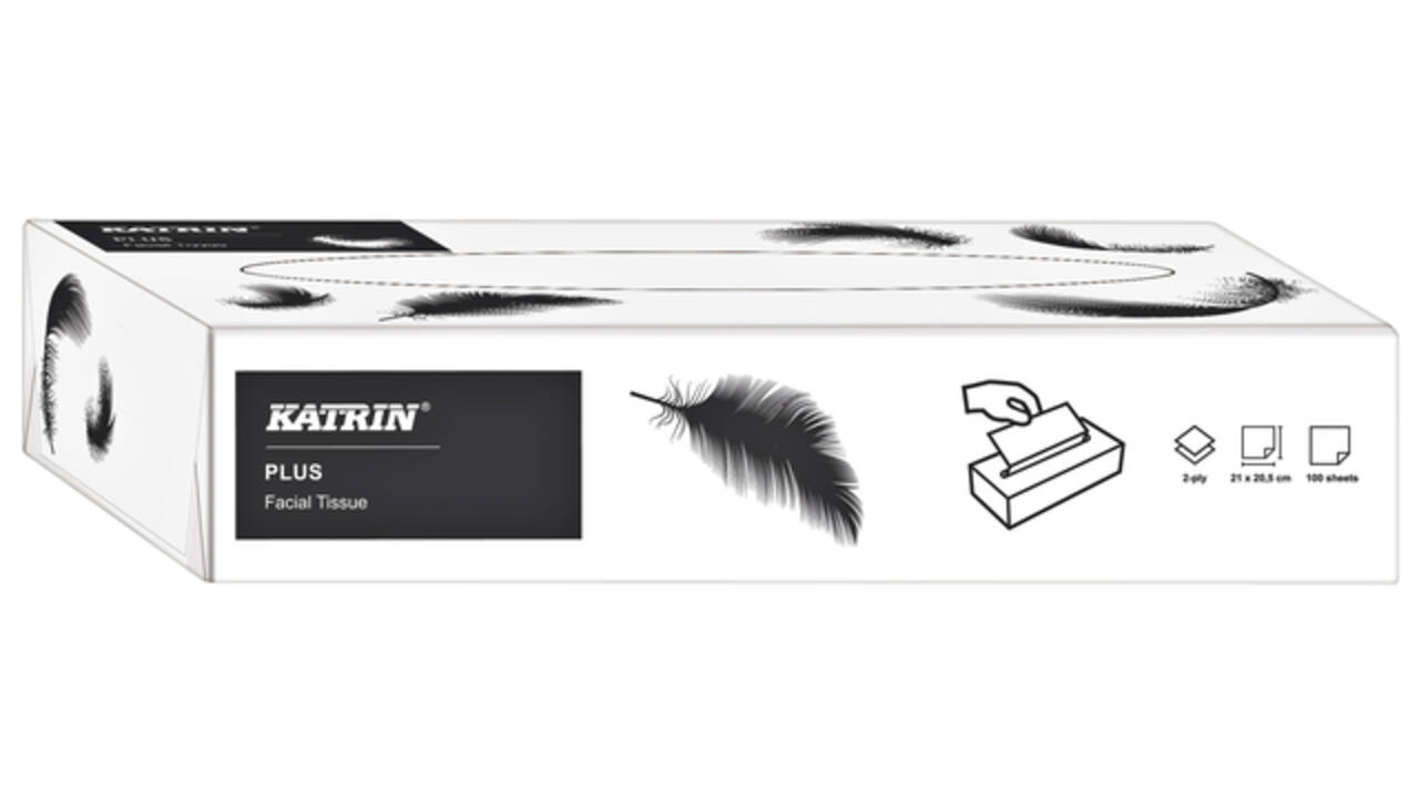 Facial tissues Katrin Plus 2-laags 100 vel wit 11797