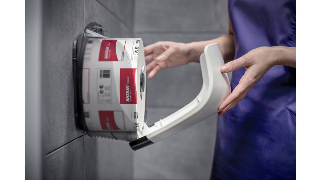 Toiletpapierdispenser Katrin Gigant S jumbo klein wit 90069