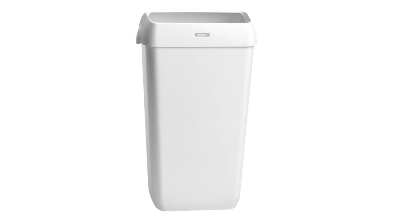 Afvalbak Katrin open inworp 25 liter wit 91899