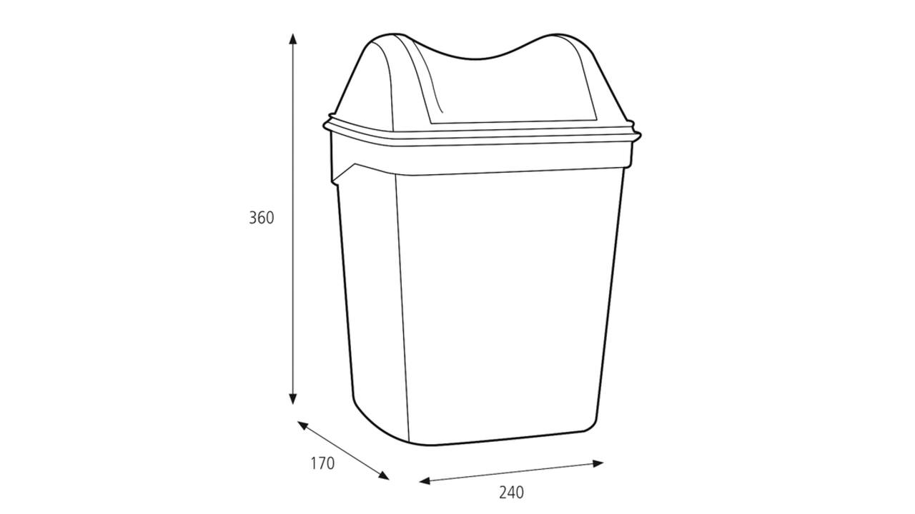Dameshygiënebak Katrin 8 liter wit 91851