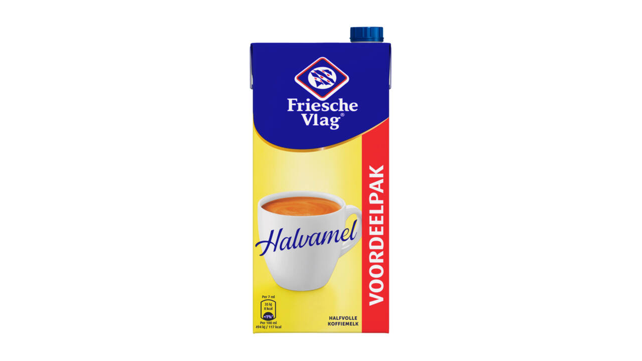Koffiemelk Friesche Vlag halvamel 930ml