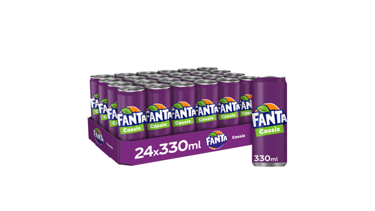 Frisdrank Fanta cassis blik 330ml