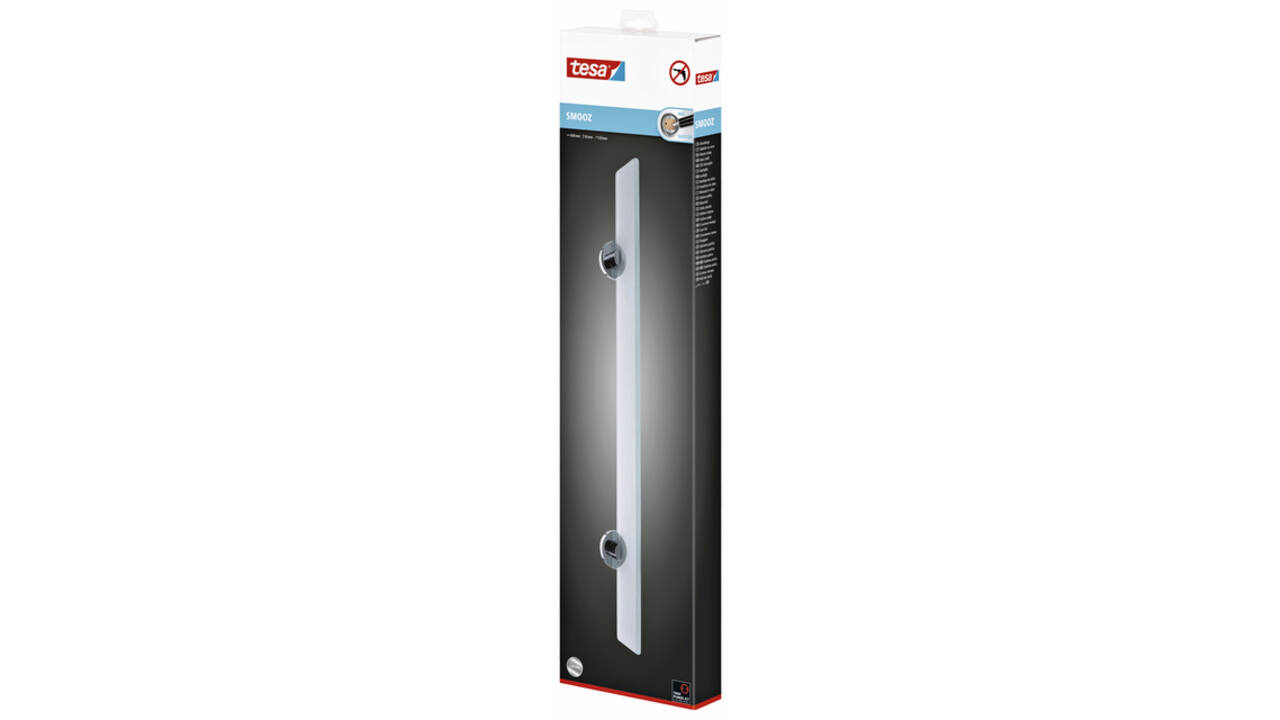 Planchet tesa® Smooz glas hoogglans verchroomd metaal zelfklevend