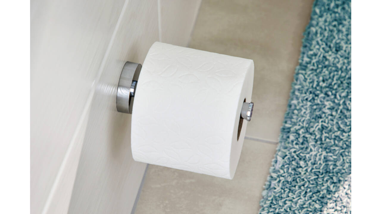 Reserverolhouder tesa® Smooz hoogglans verchroomd metaal zelfklevend