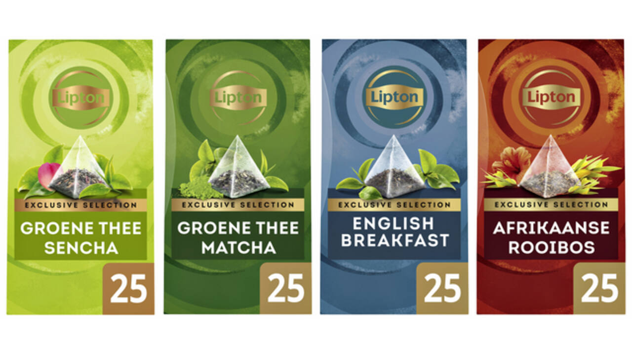 Thee Lipton Exclusive groene thee mandarijn sinaasappel 25 pramidezakjesx2gr