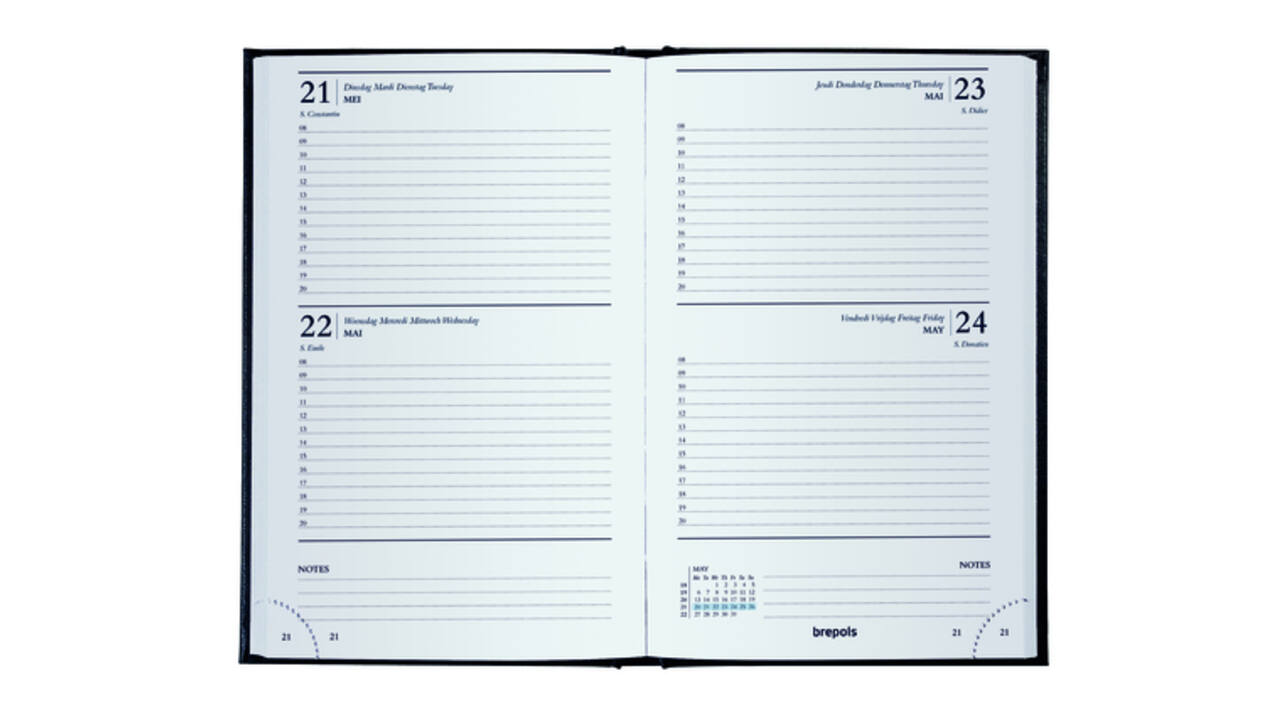 Agenda 2027 Brepols Saturnus Lima 2dagen/1pagina zwart