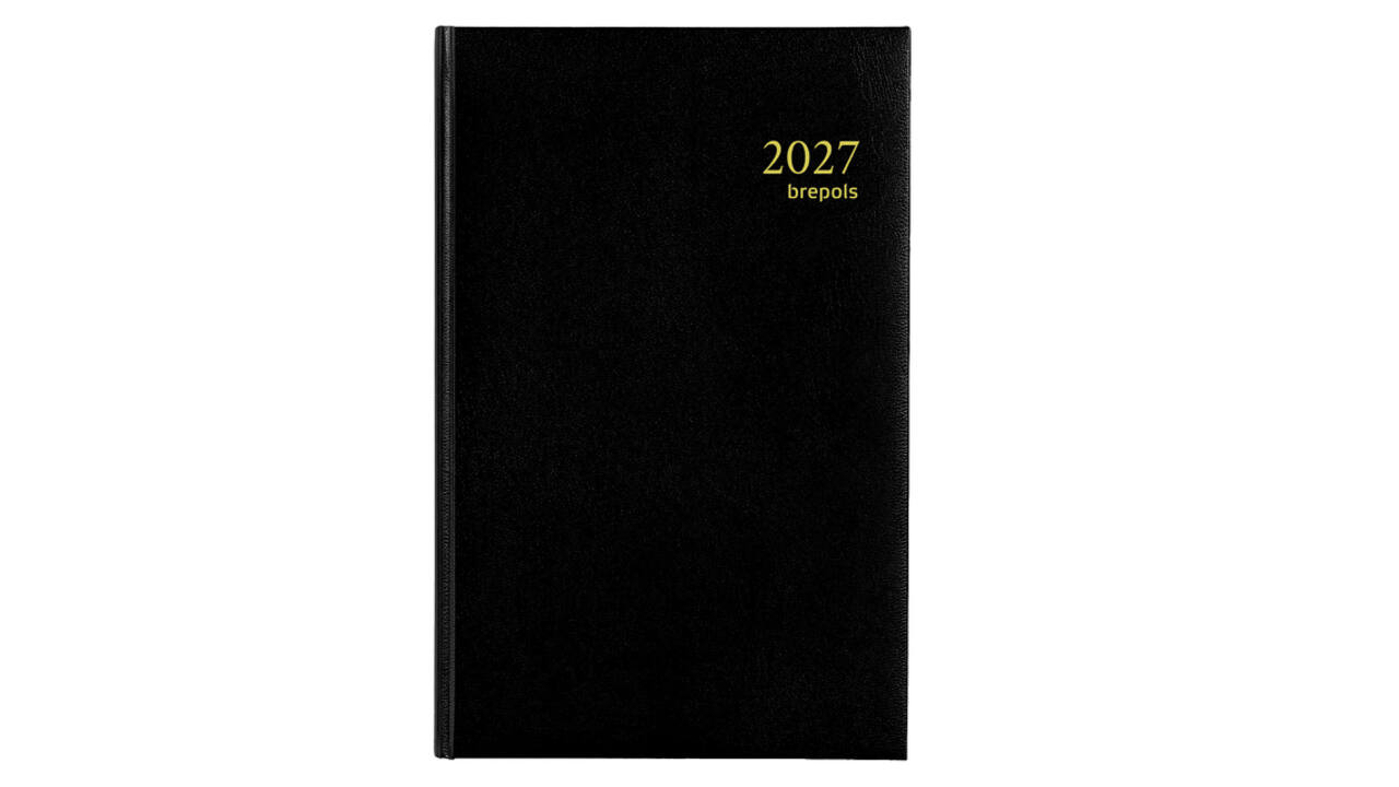Agenda 2027 Brepols Saturnus Luxe 1dag/1pagina zwart