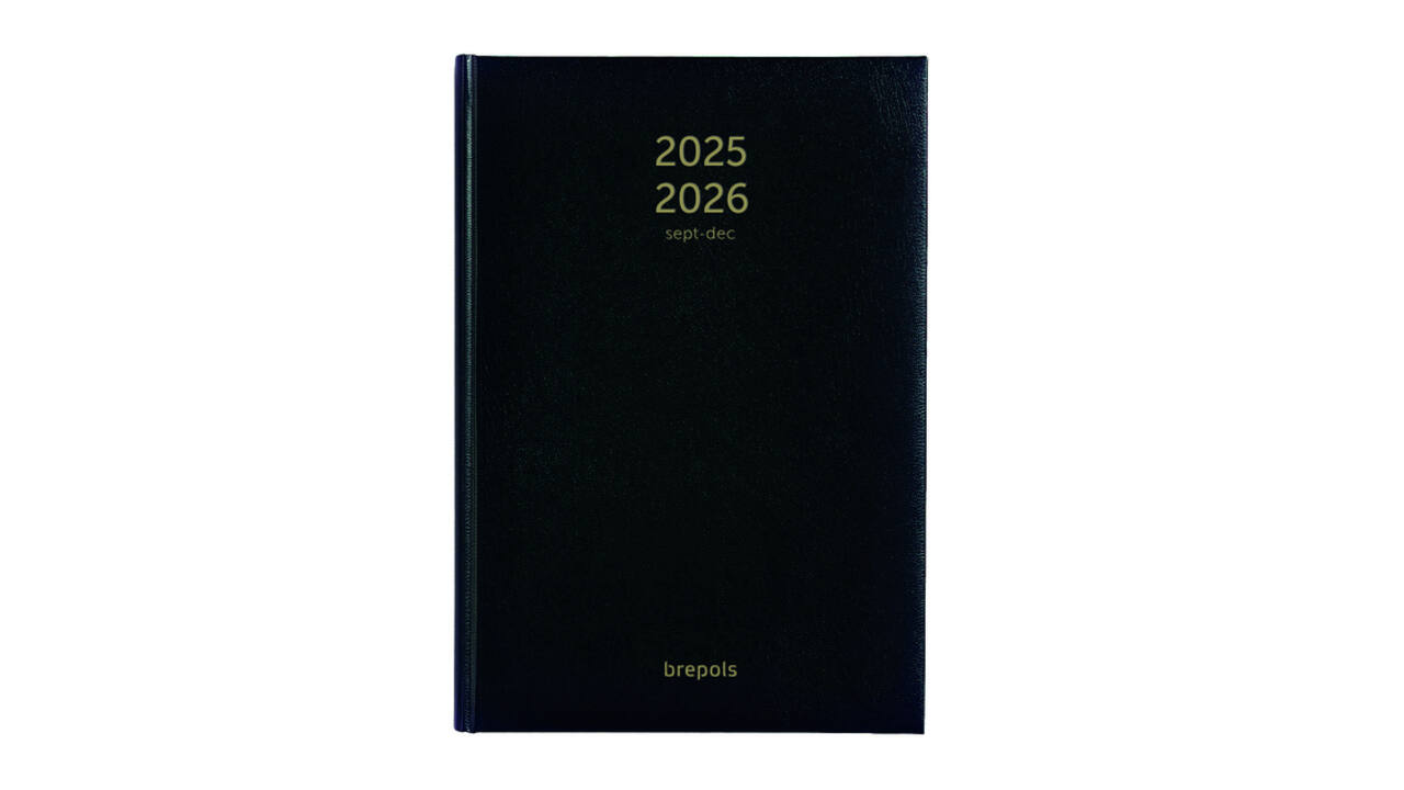 Agenda 2026-2027 Brepols Bretime Lima 16maanden 7dagen/2pagina's zwart