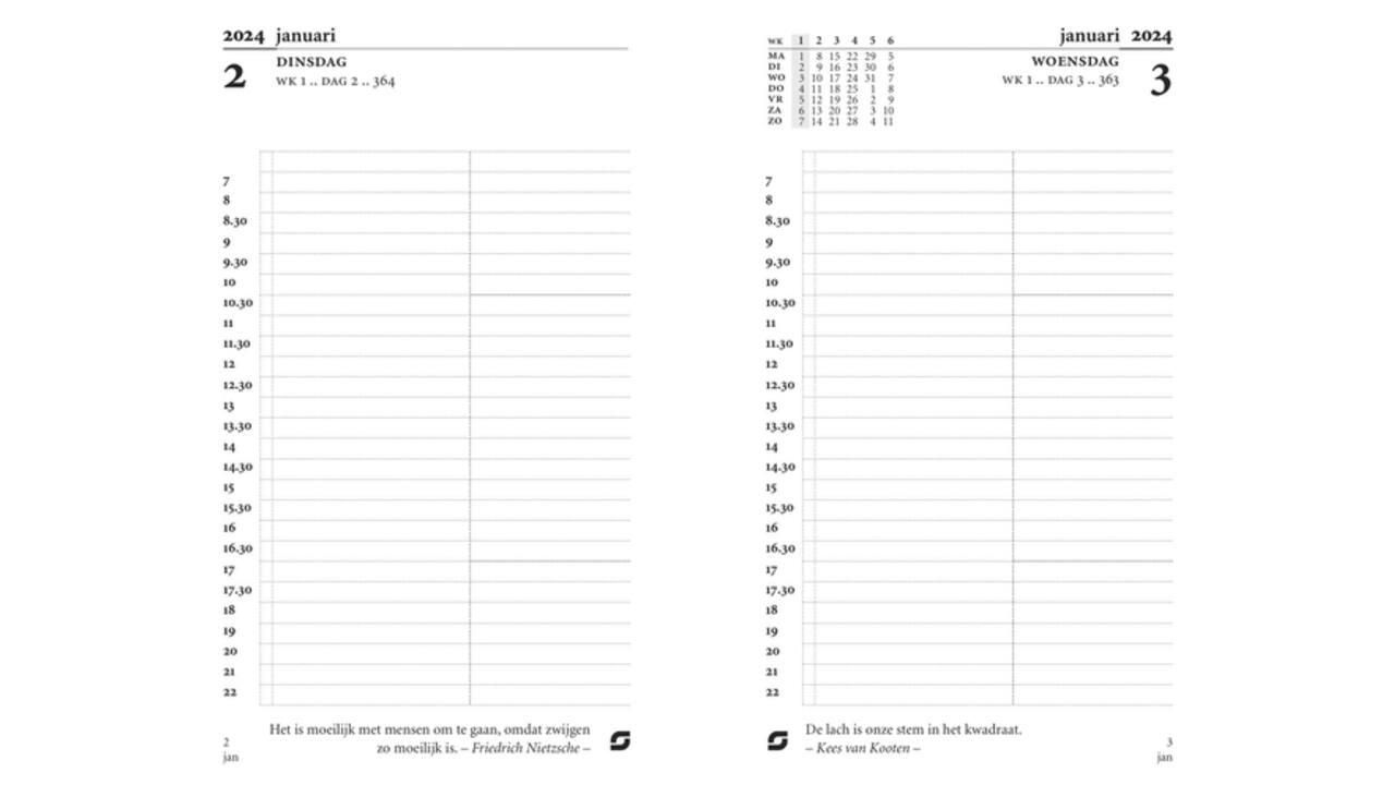 Agendavulling 2027 Succes Mini 1dag/1pagina