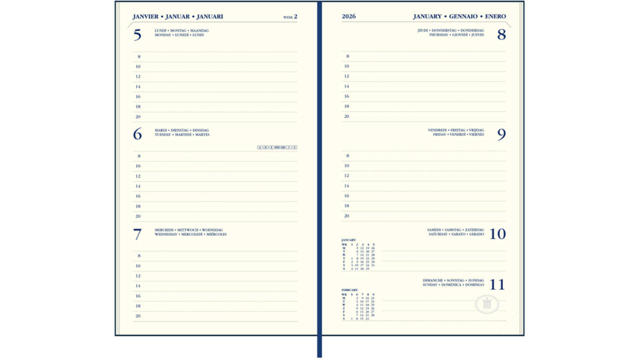 Agenda 2027 Ryam Memoplan 7 Nappa 7dagen/2pagina's assorti