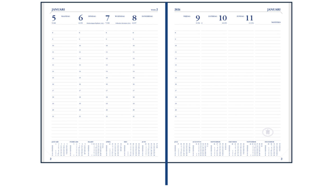 Agenda 2027 Ryam Weekplan Weekend Desk Lazio 7dagen/2pagina's assorti