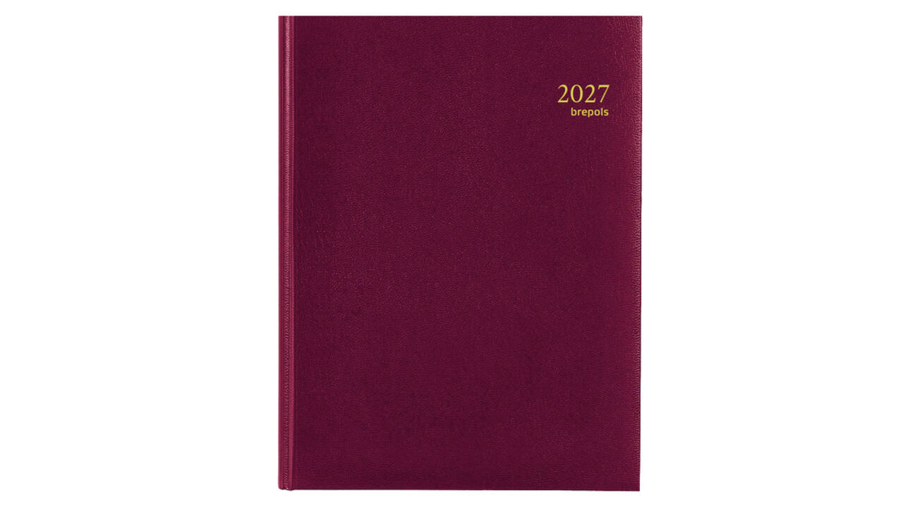 Agenda 2027 Brepols Timing Lima 7dagen/2pagina's viertalig bordeaux