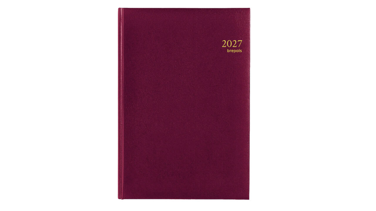 Agenda 2027 Brepols Omega Lima 7dagen/2pagina's bordeaux