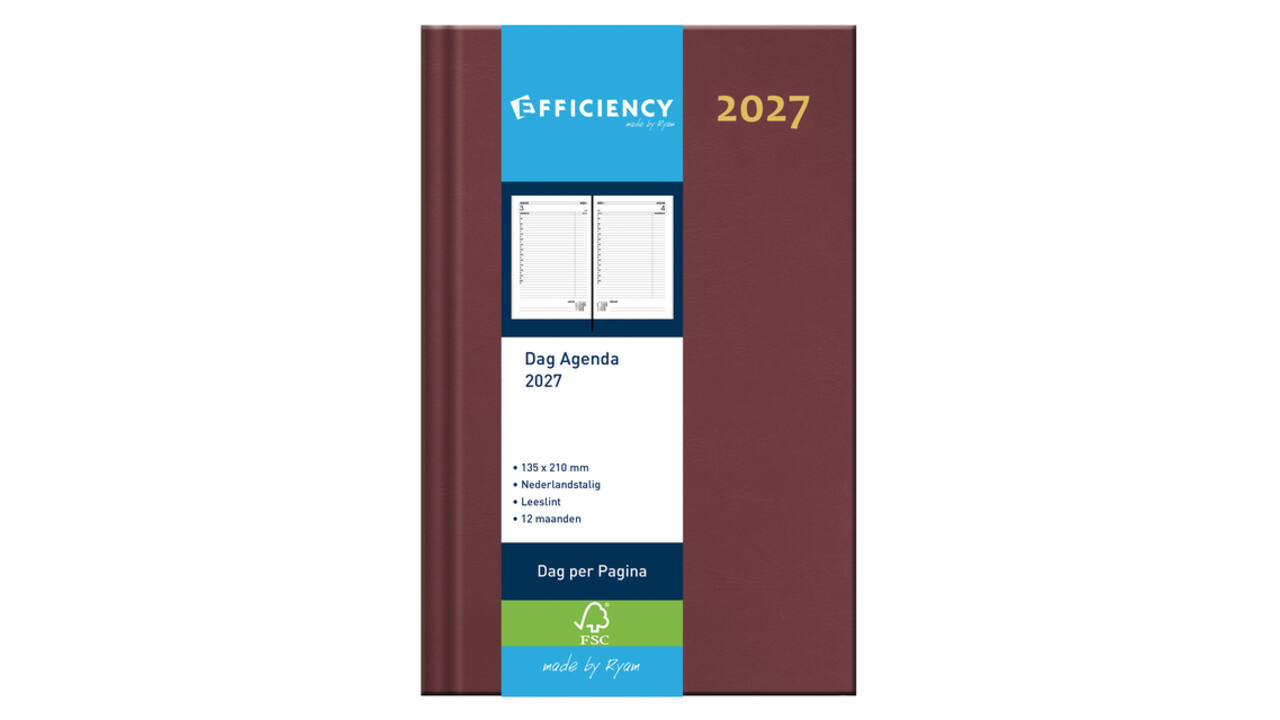Agenda 2027 Ryam Efficiency Baladek 1dag/1pagina bordeaux