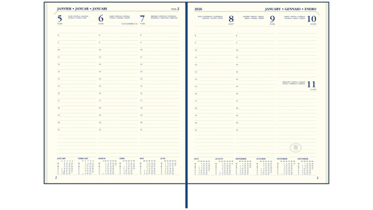 Agenda 2027 Ryam Executive Mundior 7dagen/2pagina's bordeaux
