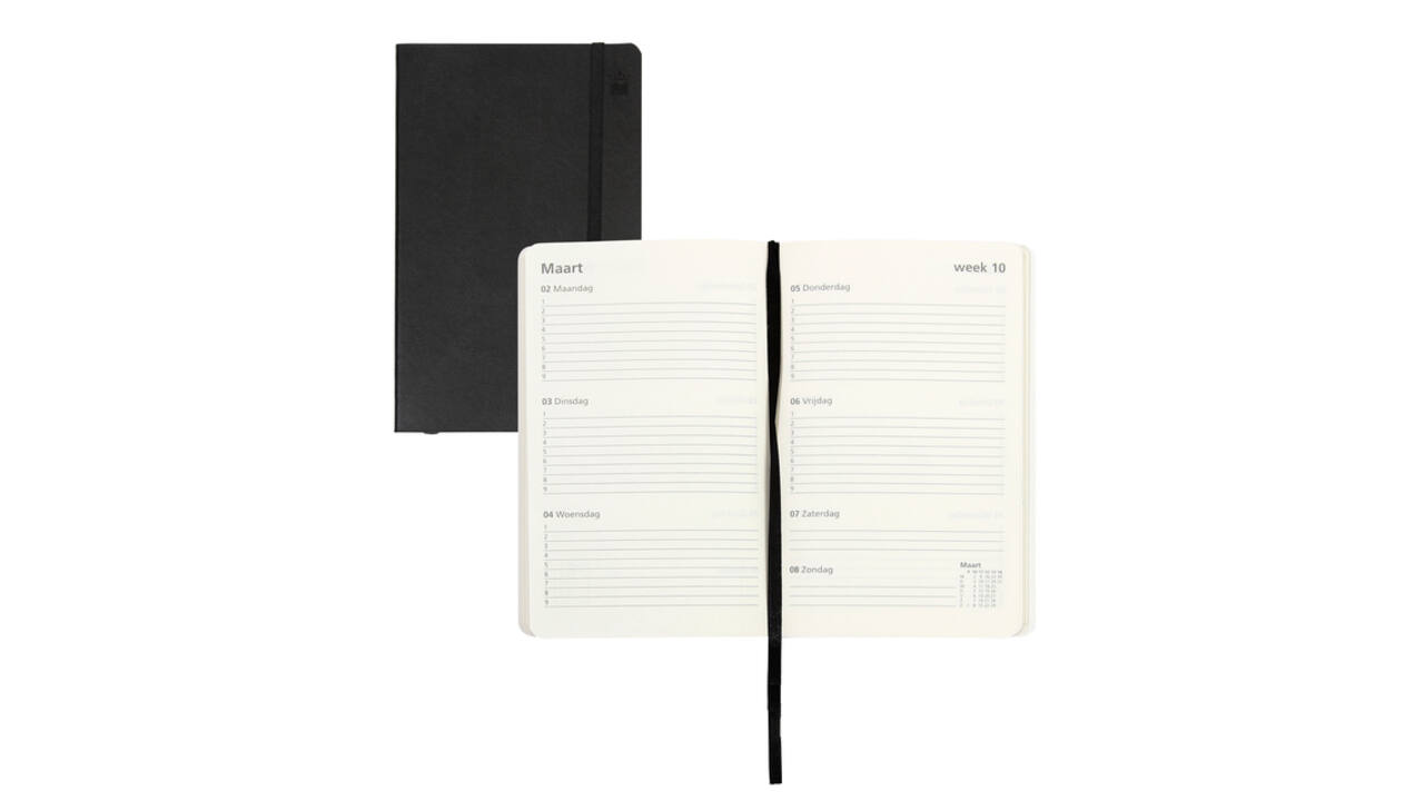 Schoolagenda 2026-2027 18mnd Ryam Studie 7dagen/2pagina's zwart