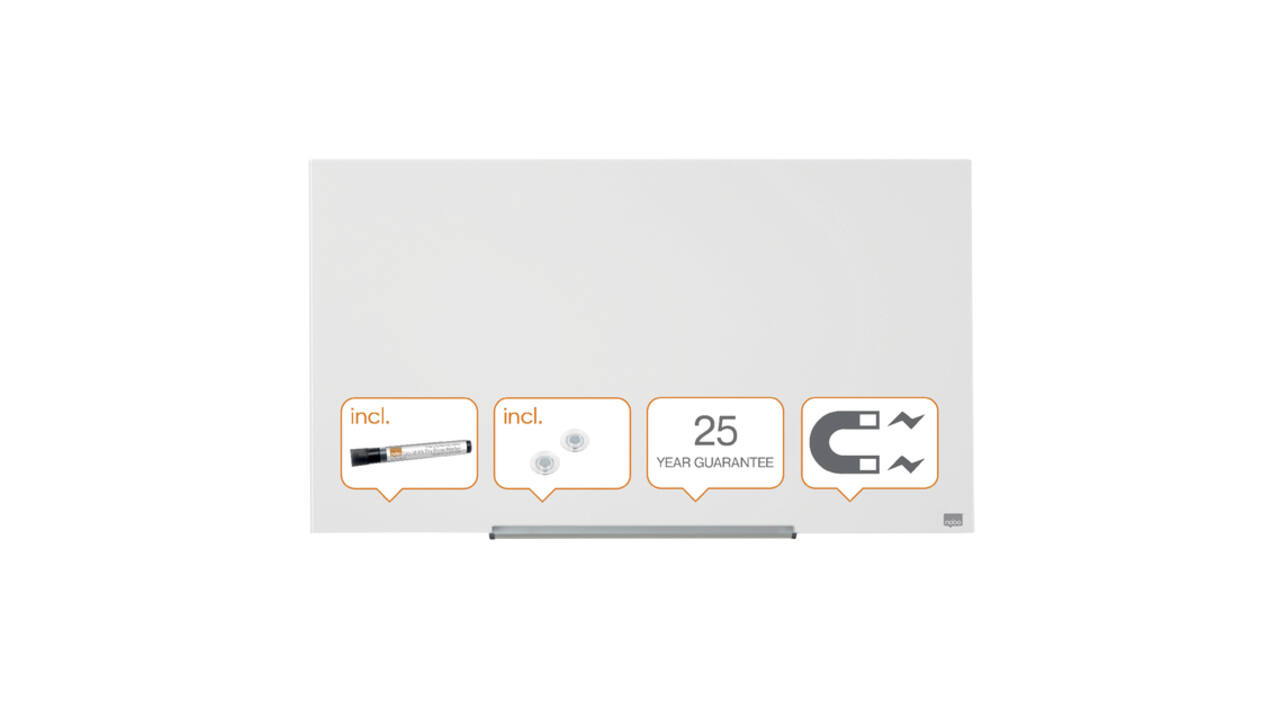 Glasbord Nobo Impression Pro 99,3x55,9cm briljant wit