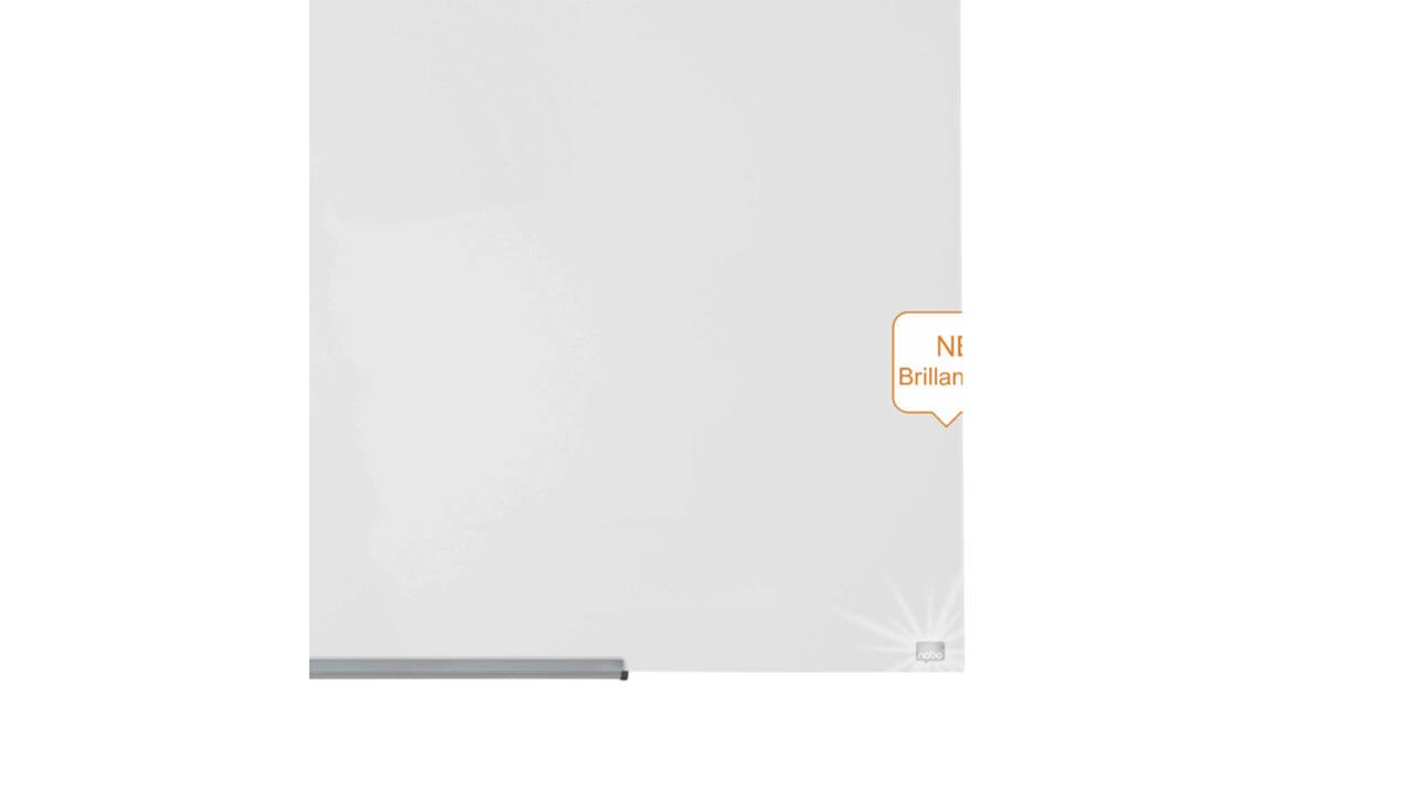 Glasbord Nobo Impression Pro 126x71cm briljant wit