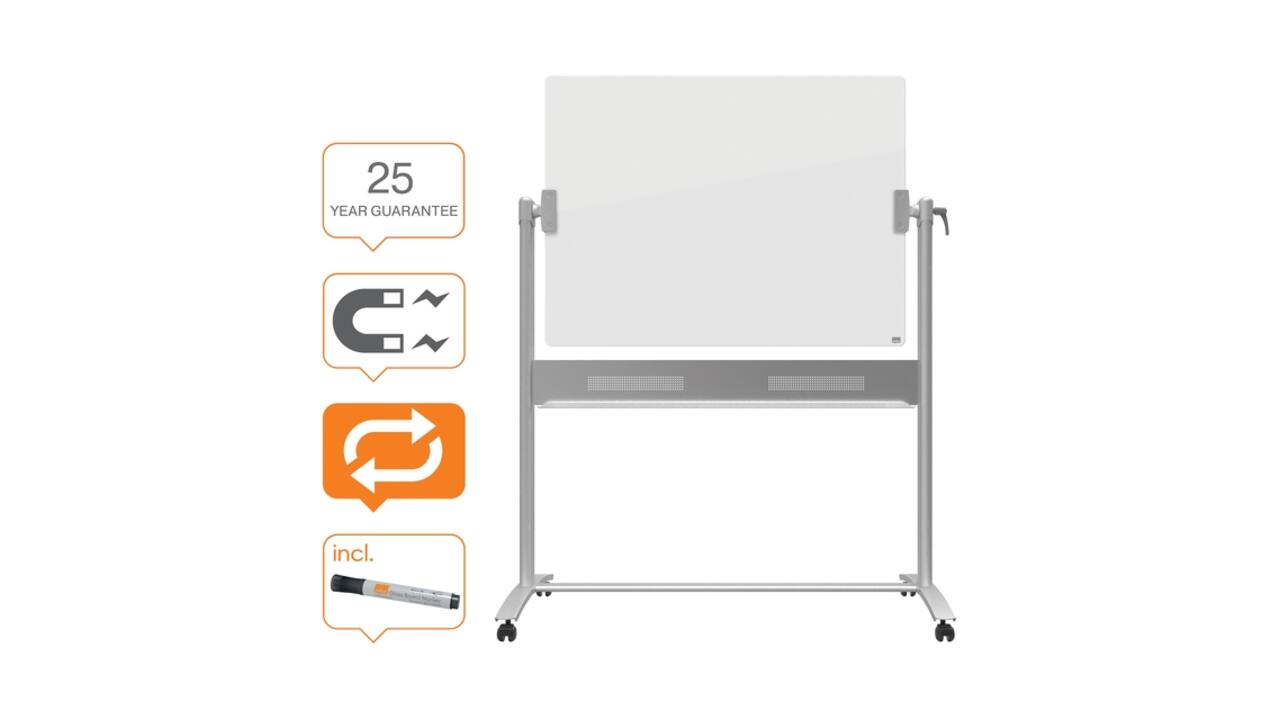 Kantel glasbord Nobo diamond 90x120cm