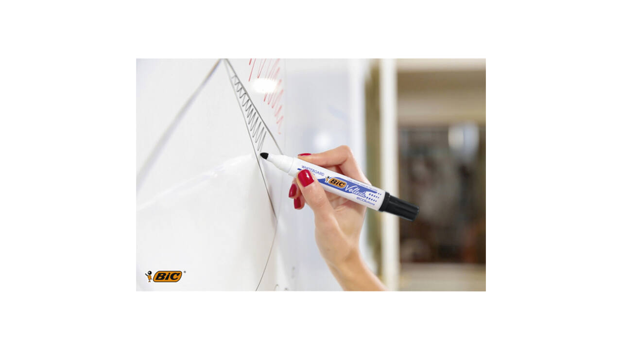 Whiteboardmarker Bic Velleda 1701 rond large zwart