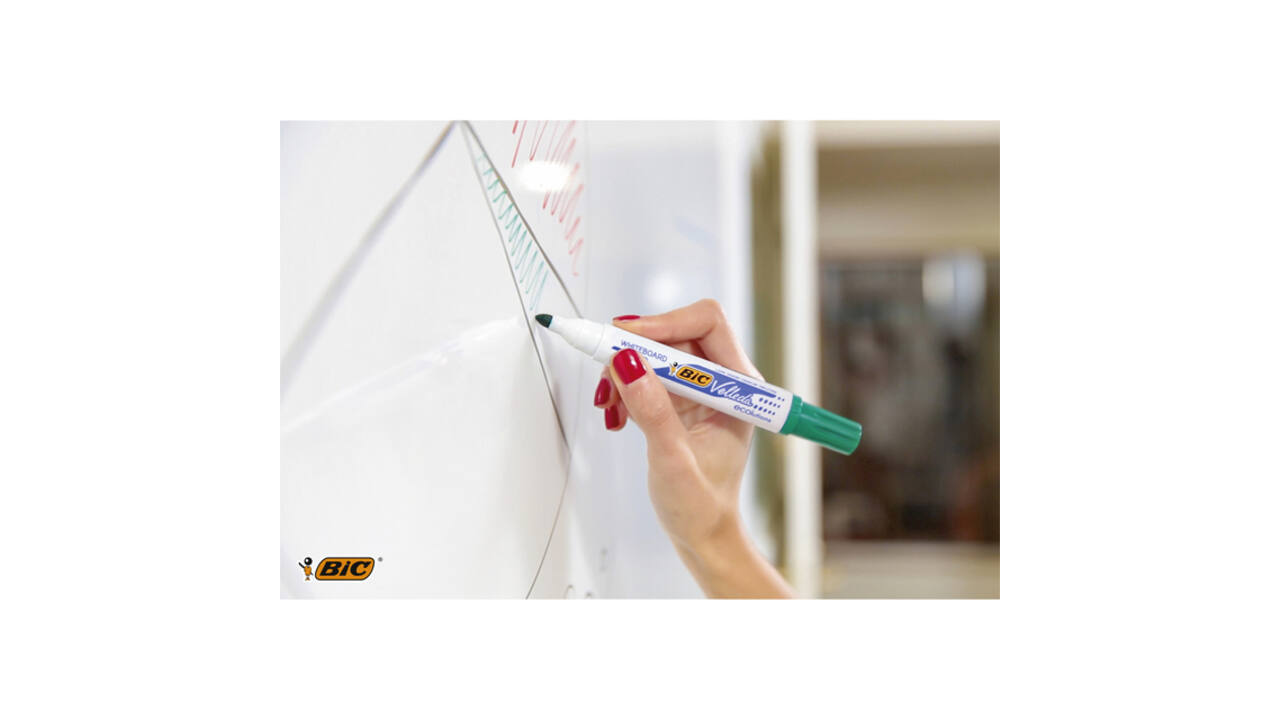 Whiteboardmarker Bic Velleda 1701 rond large rood