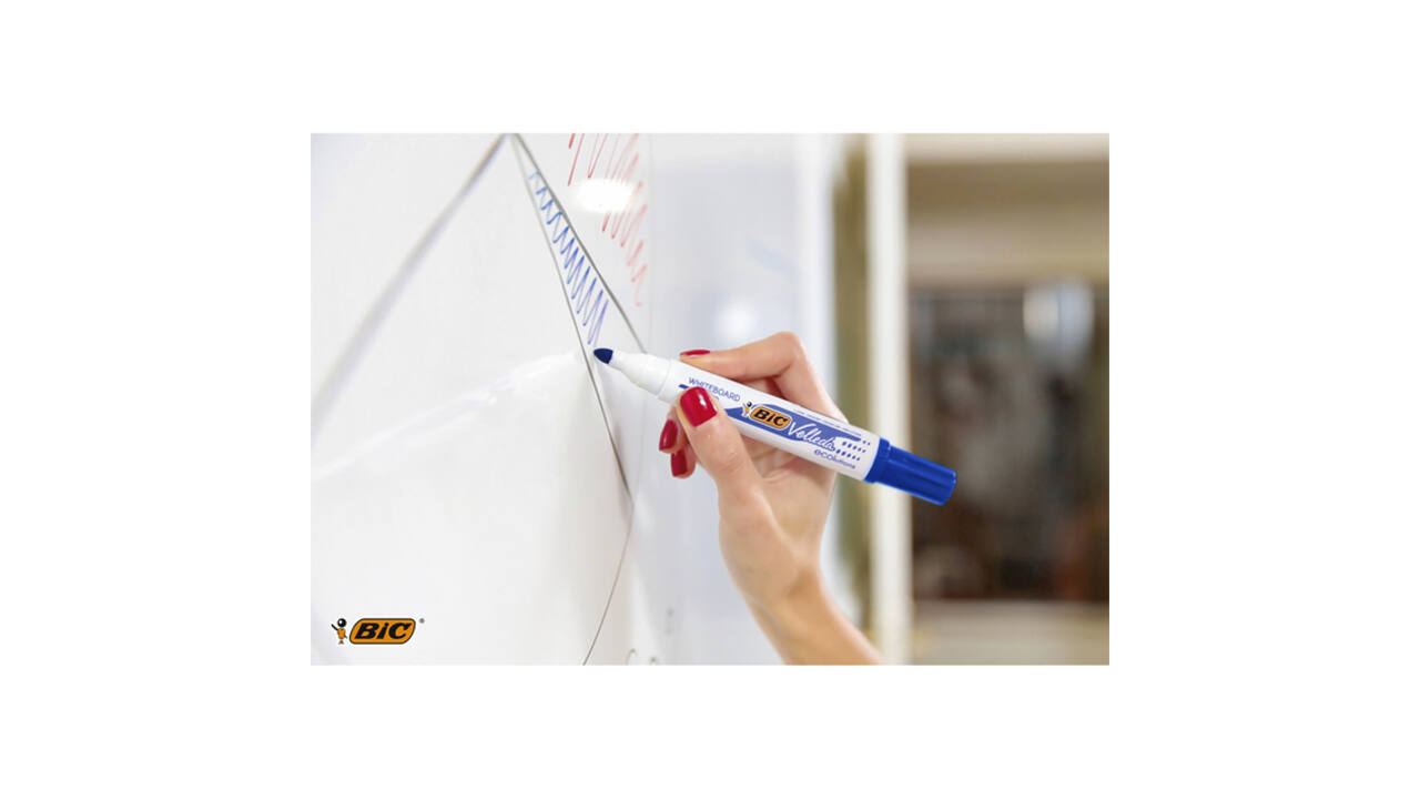 Whiteboardmarker Bic Velleda 1701 rond large blauw