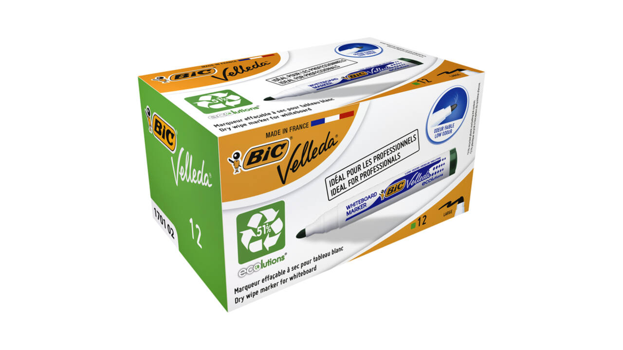 Whiteboardmarker Bic Velleda 1701 rond large groen