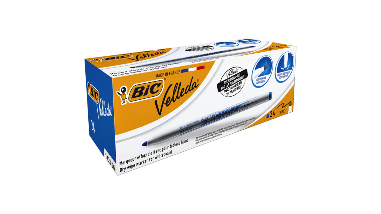 Whiteboardmarker Bic Velleda 1721 rond fijn blauw