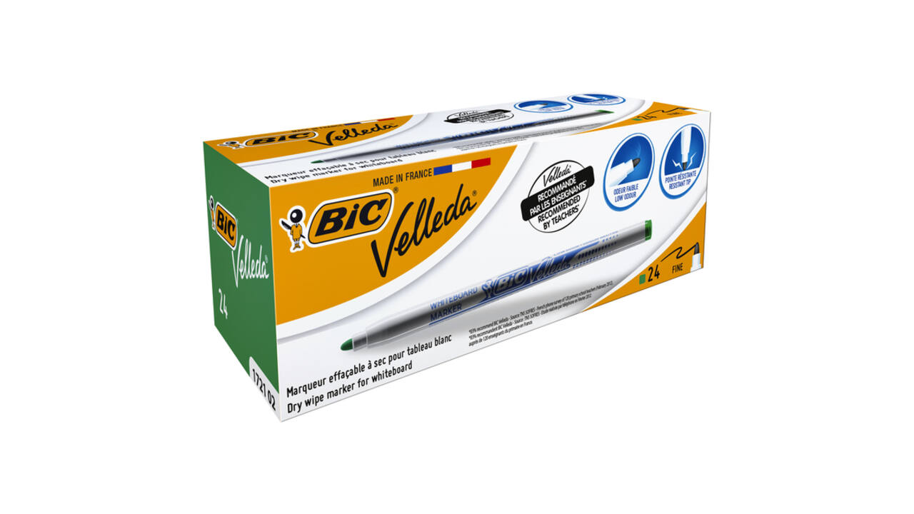 Whiteboardmarker Bic Velleda 1721 rond fijn groen