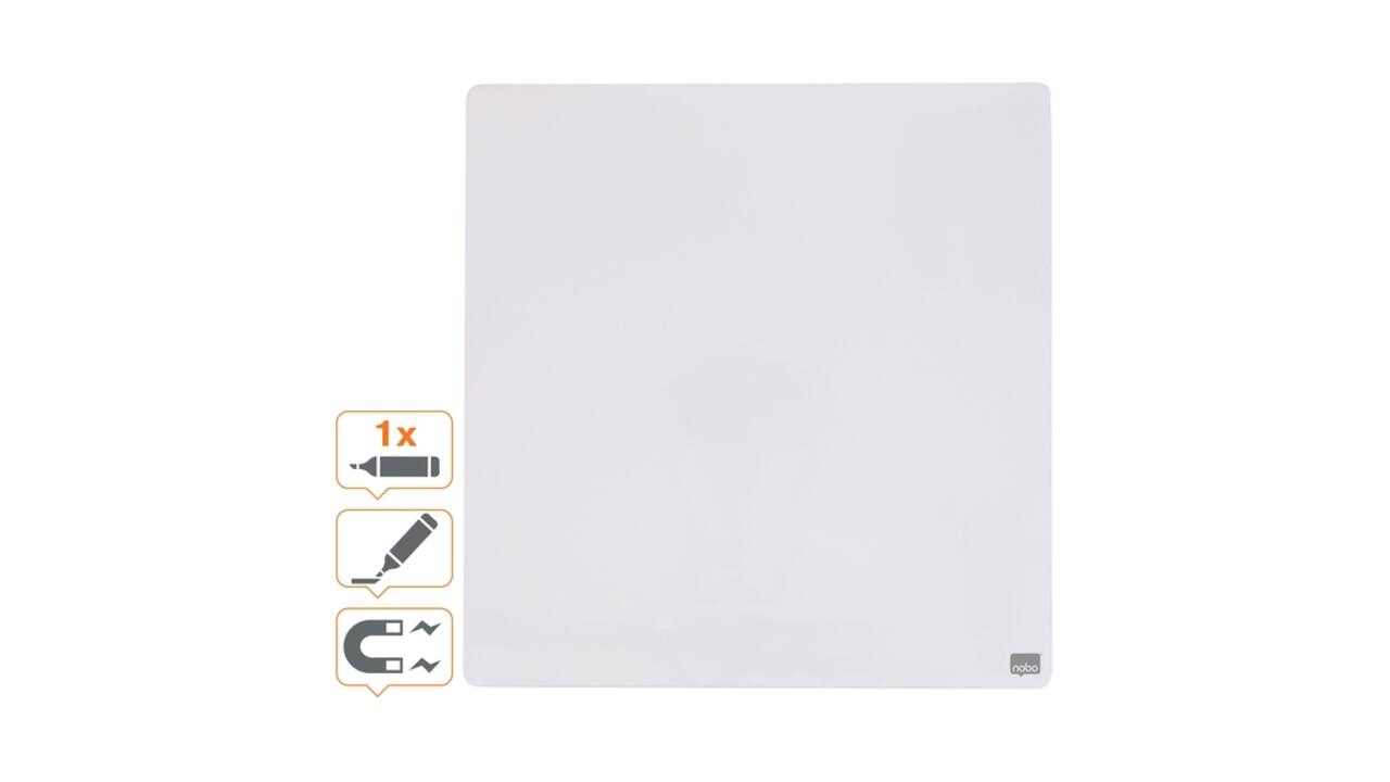 Whiteboard Nobo tegel 36x36cm wit magnetisch