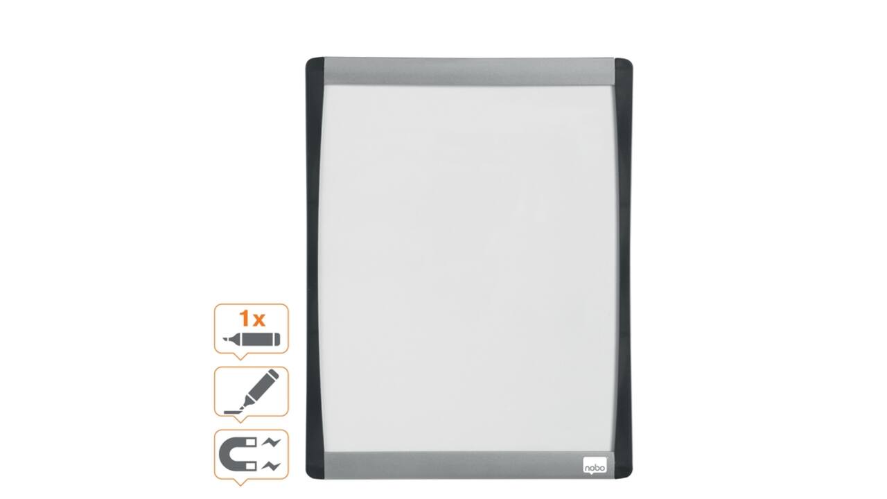 Whiteboard Nobo 28x21.5cm gewelfd