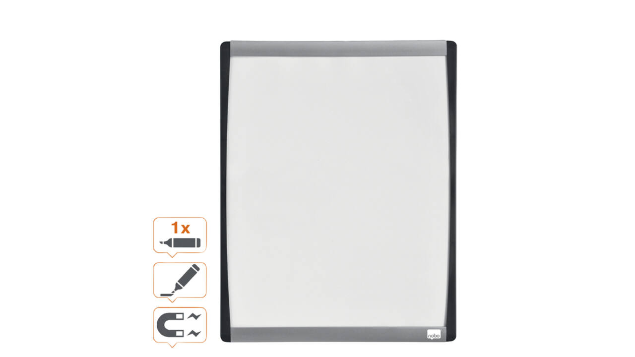 Whiteboard Nobo 35.5x28cm gewelfd