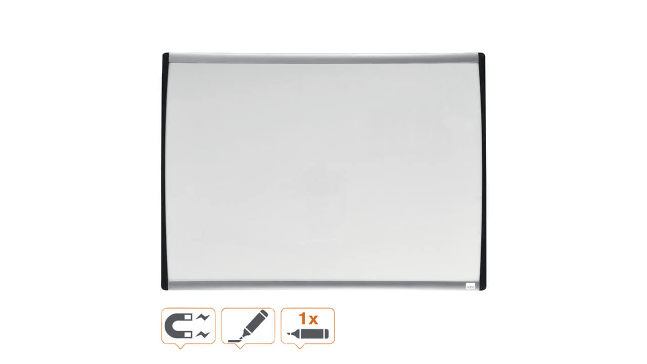 Whiteboard Nobo 58.5x43cm gewelfd