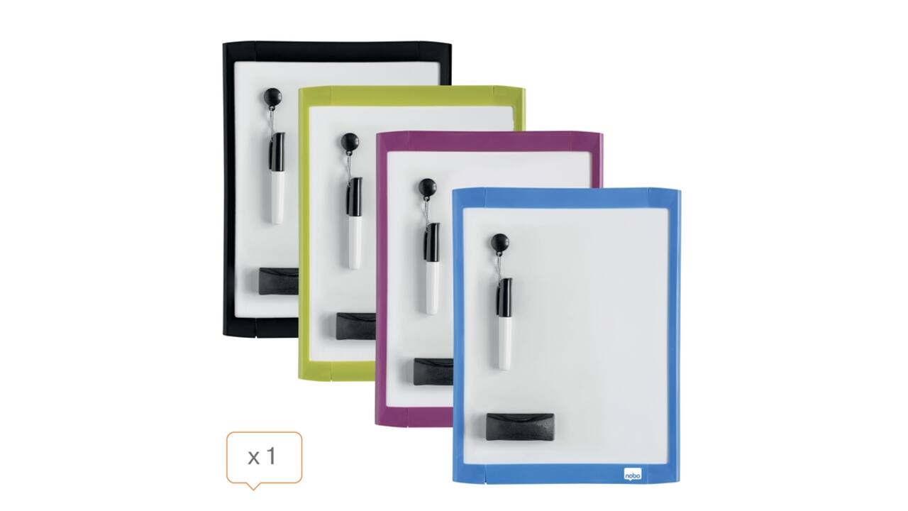 Whiteboard Nobo 21.6x28cm magnetisch assorti