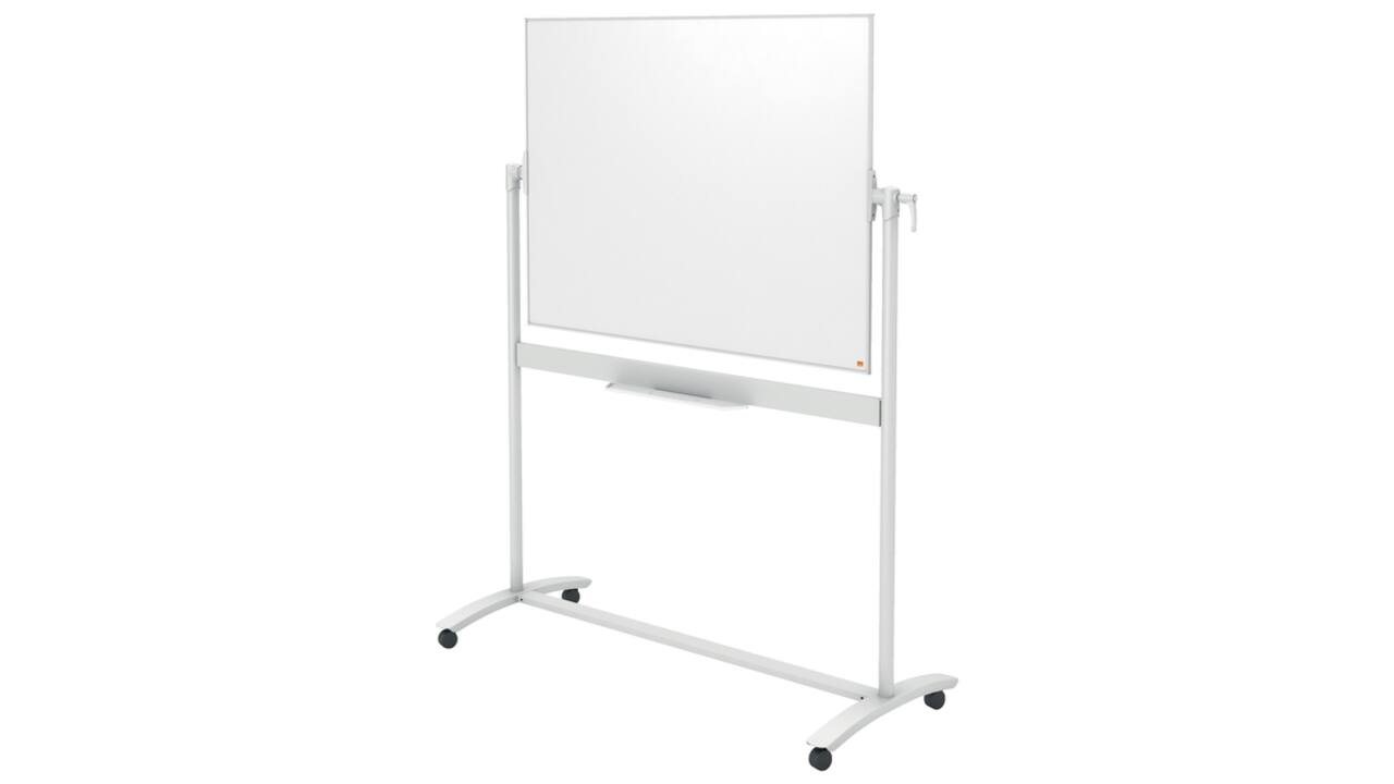 Whiteboard Nobo kantelbord mobiel 90x120cm staal