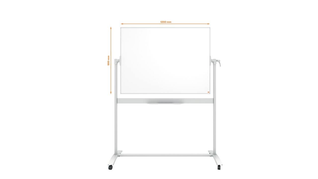 Whiteboard Nobo kantelbord mobiel 90x120cm staal
