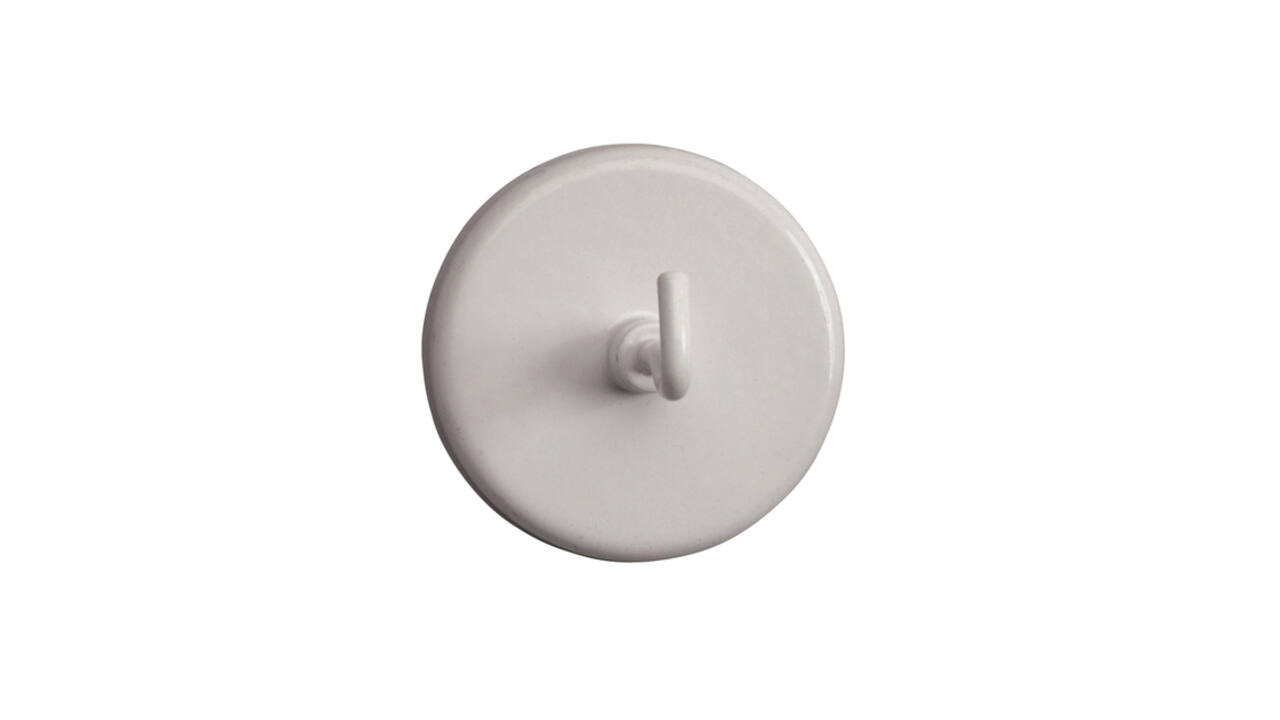 Magneet met haak MAUL 47mm trekkracht 12kg wit 5 stuks